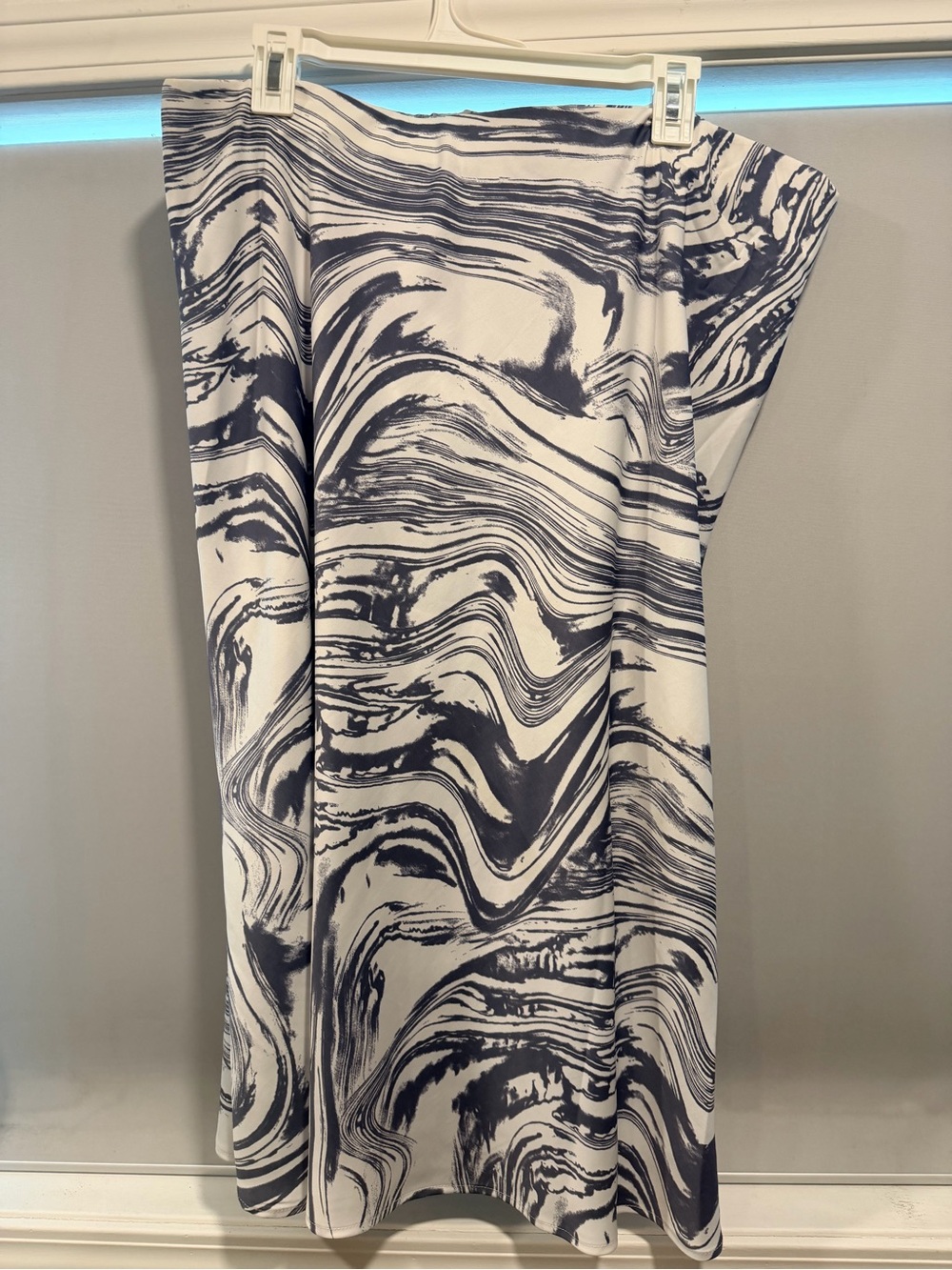 a new day (Target) Navy and White Marble-Print Skirt